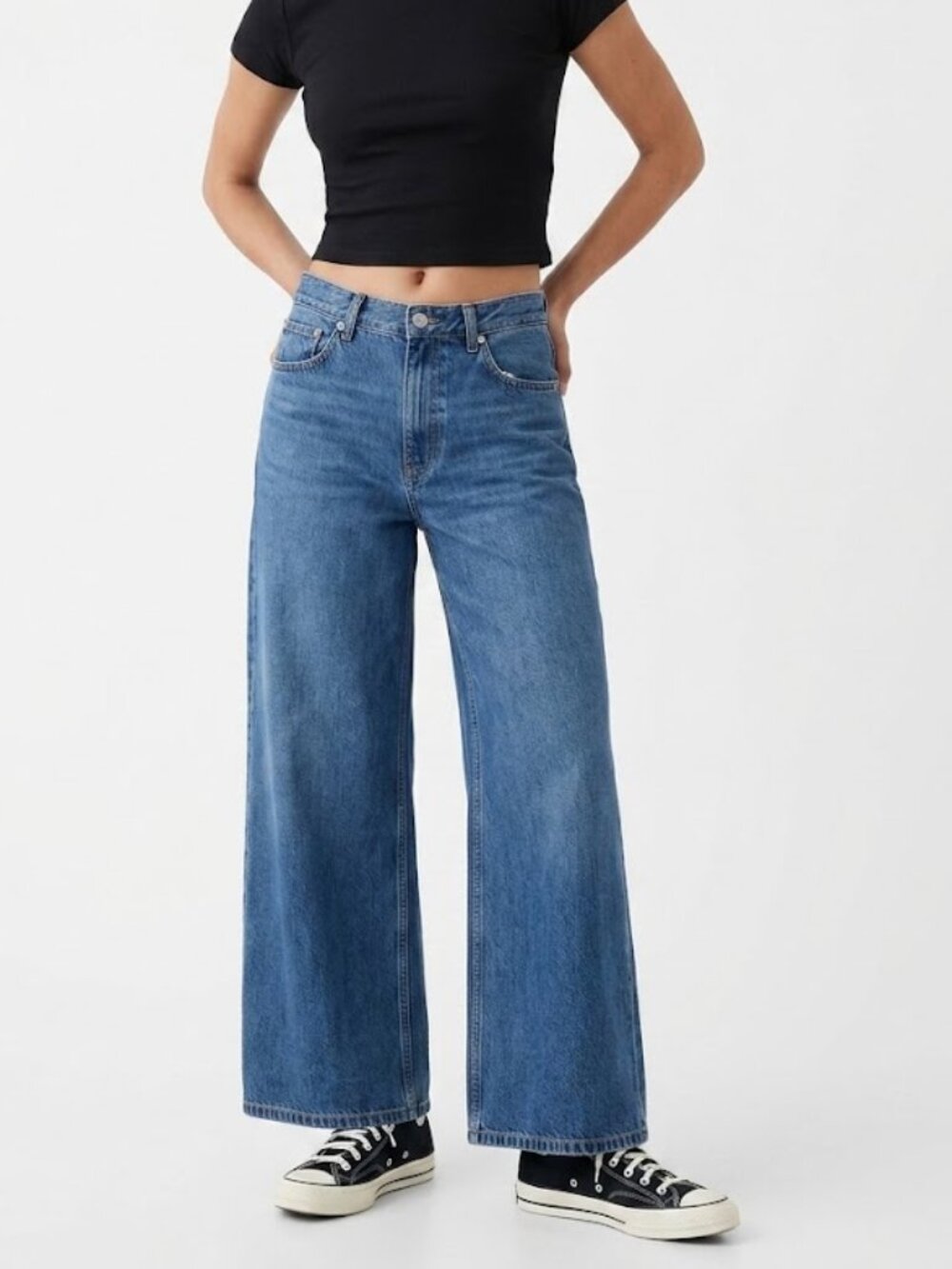 Everlane The OG Baggy Jean High Rise Wide Leg Medium Wash Size 29R
